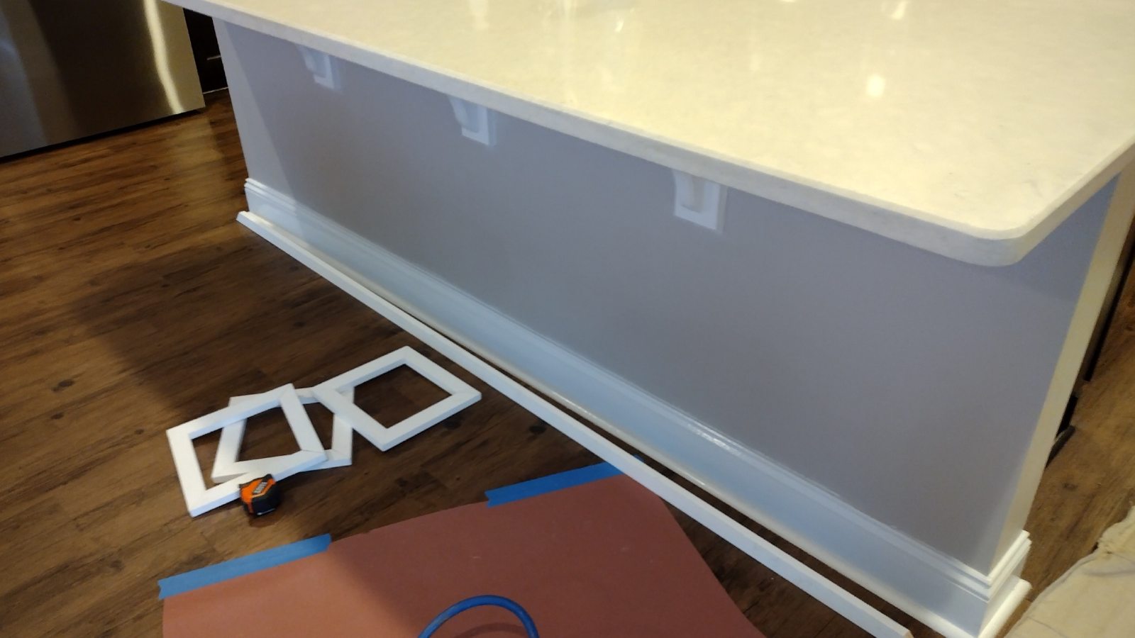 Kitchen island before customization